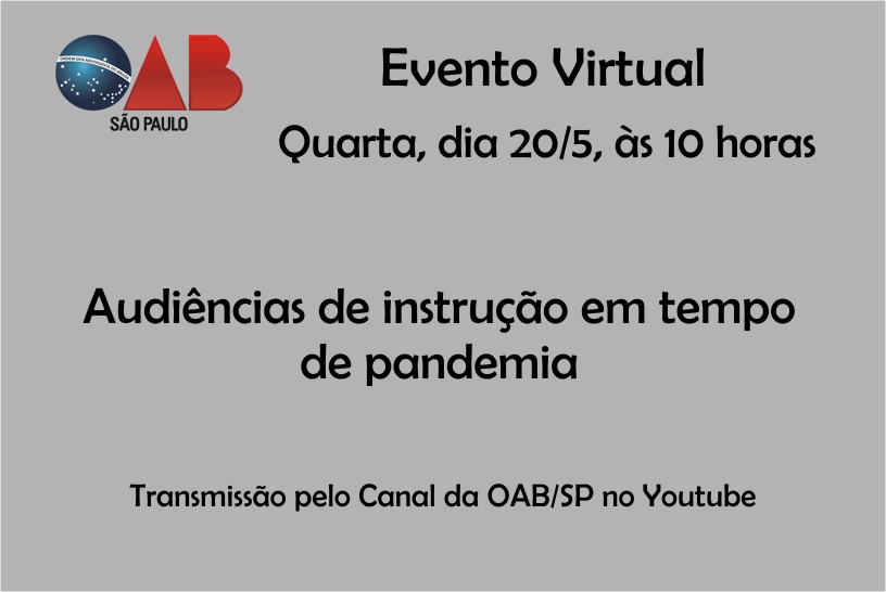 Evento virtual da OAB SP