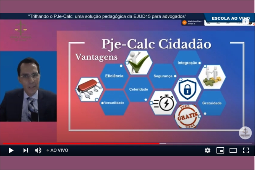 Escola Judicial promove live sobre PJe-Calc Cidadão