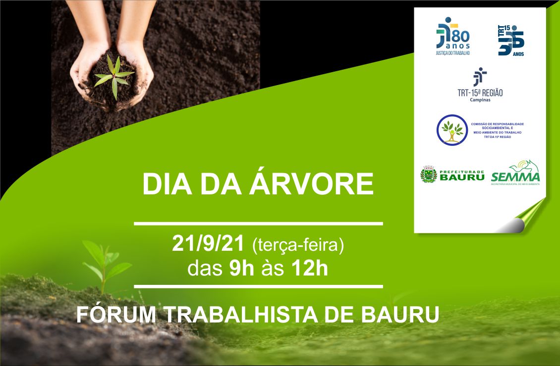 TRT-15 promove ações socioambientais em Bauru com distribuição de mudas de árvores