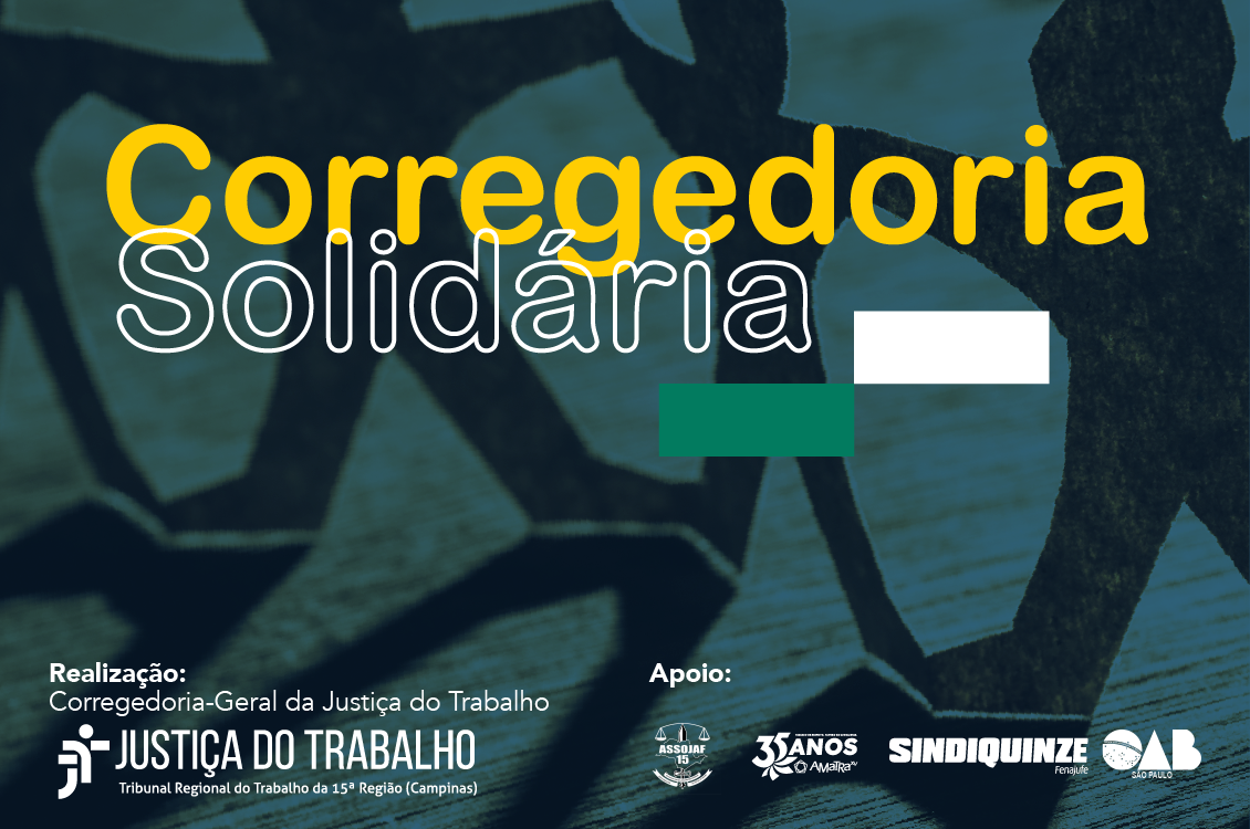 TRT-15 se mobiliza para a Campanha Corregedoria Solidária