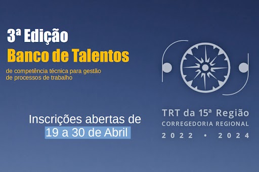 Corregedoria abre as inscrições para a 3ª Edição do Banco de Talentos
