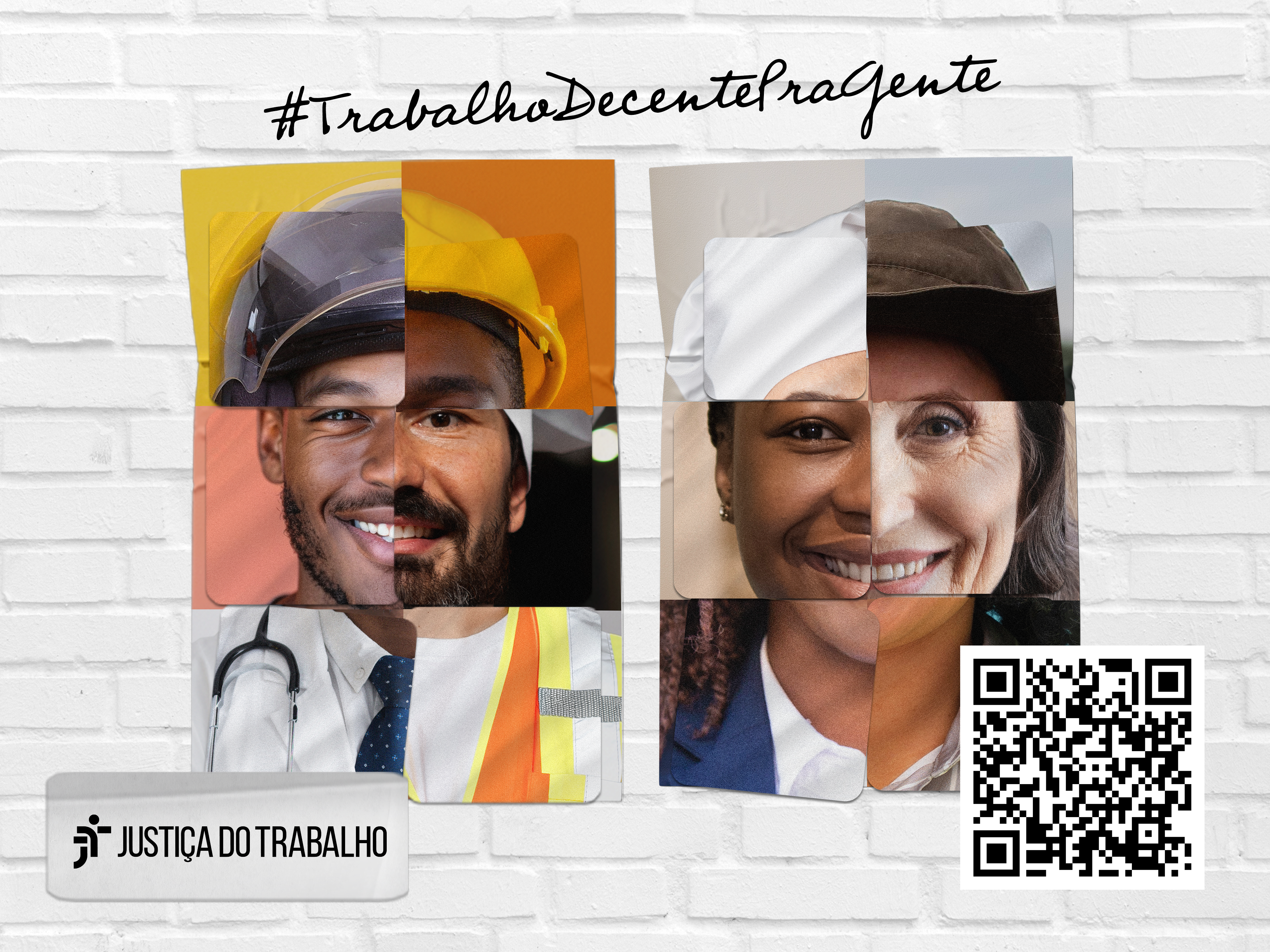 Banner da campanha Nacional "Trabalho decente pra gente!"