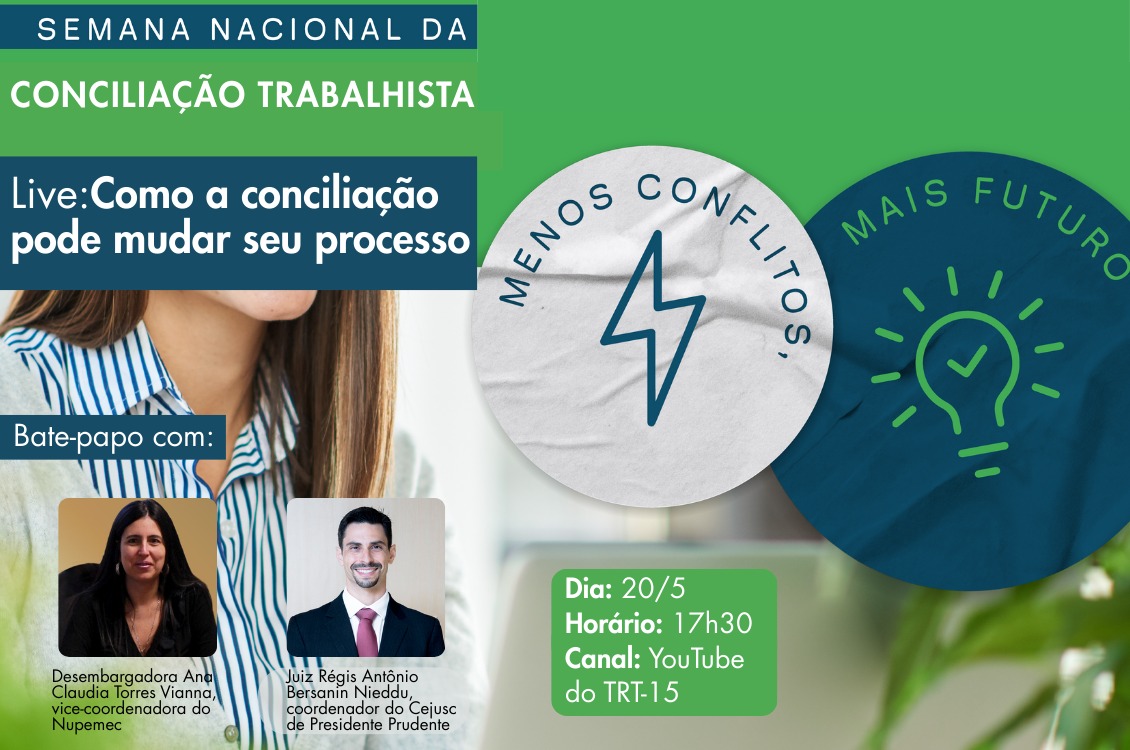 identidade visual da campanha, slogan e as informações sobre a live