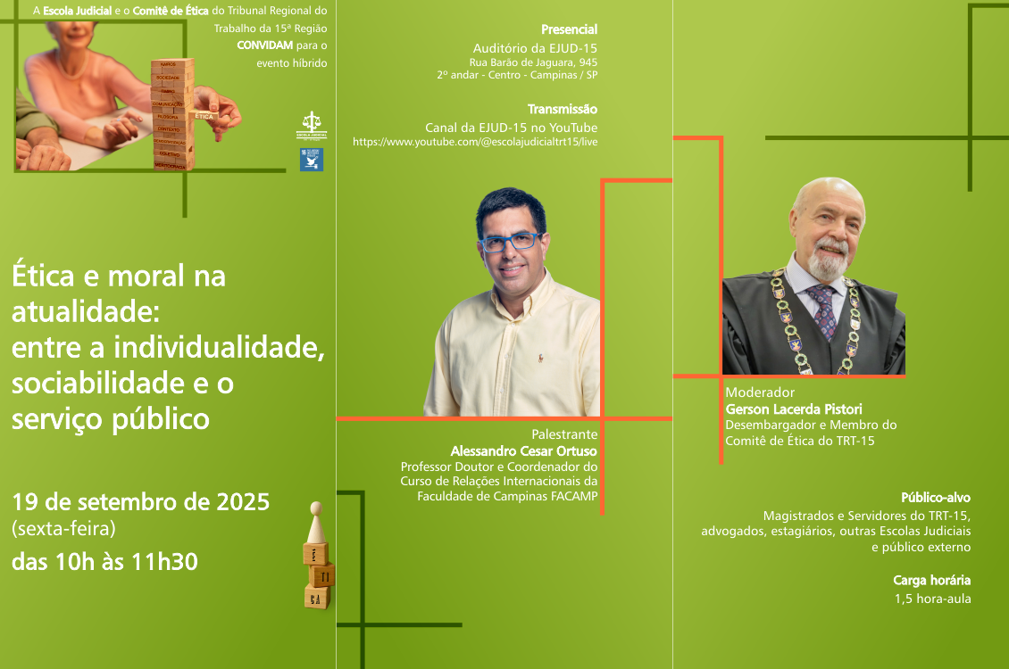 banner do evento  sobre ética e moral na atualidade