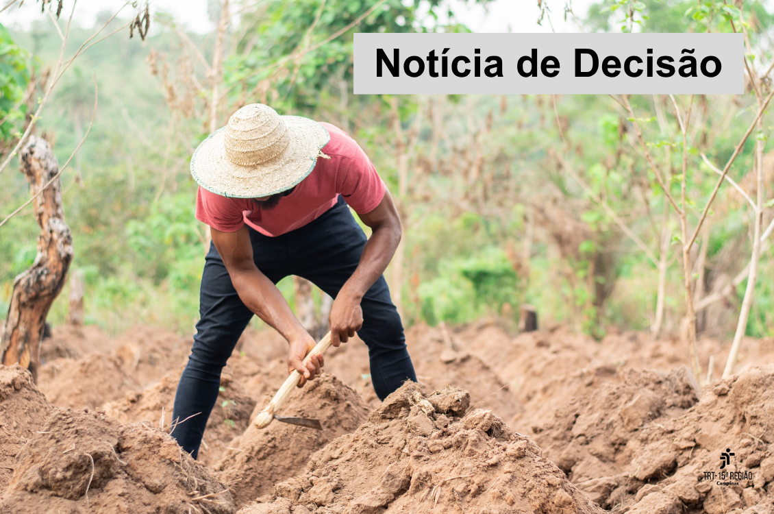 trabalhador preparando a terra para o plantio