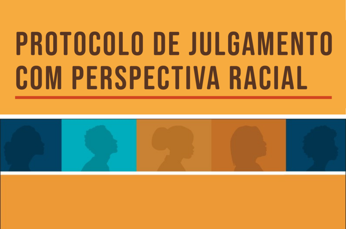 quadro laranja com nome do protocolo e imagens de várias etnias em quadrados em tons de laranja e azul