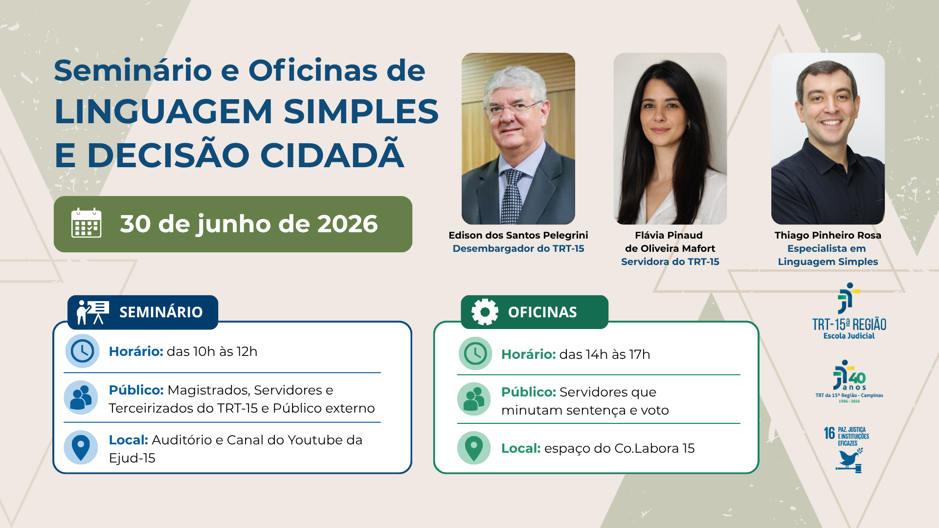 Banner explicativo do evento.