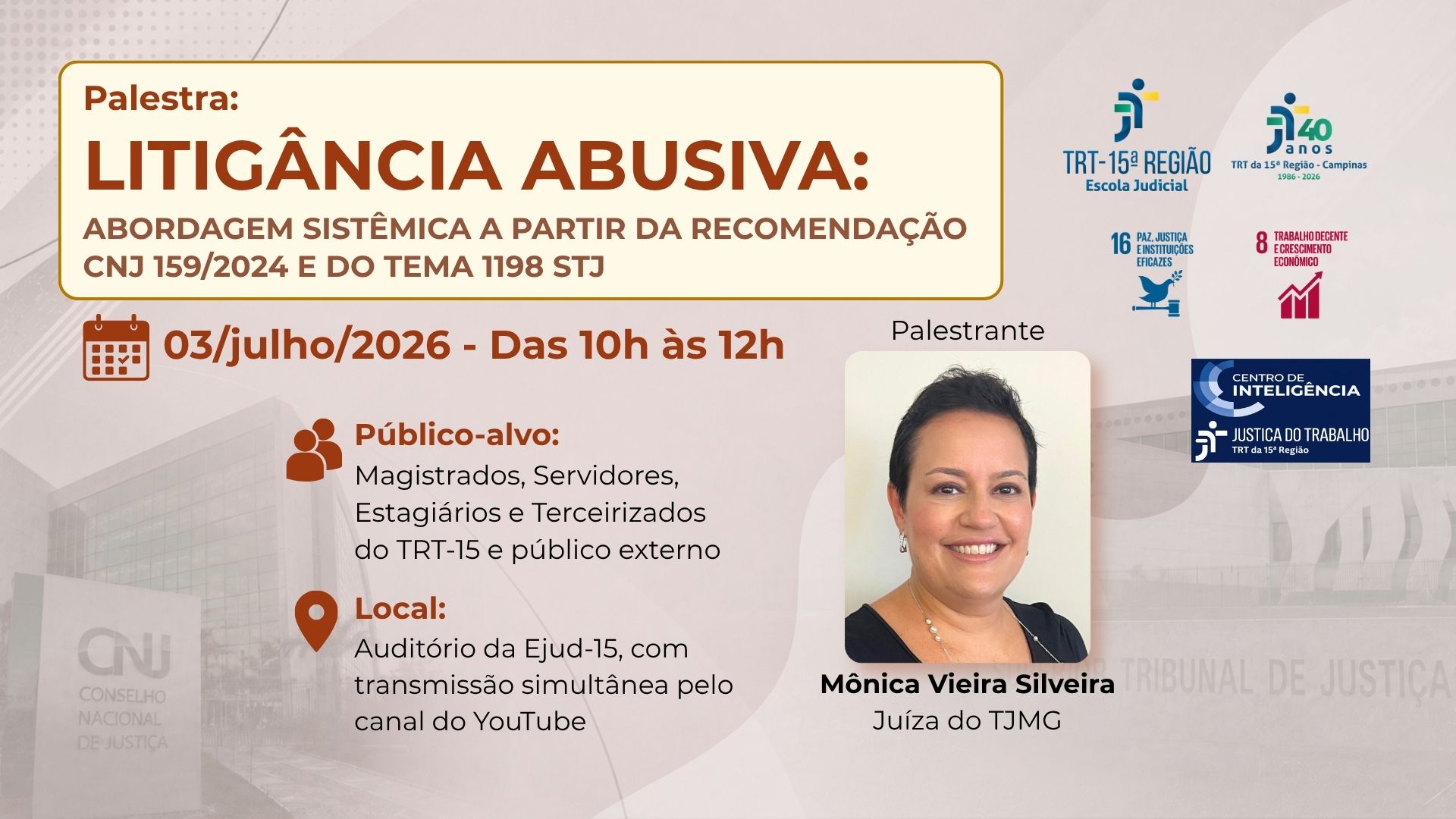 Banner explicativo do evento.