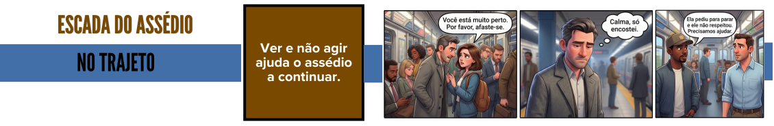 Tirinhas educativas sobre prevenção ao assédio
