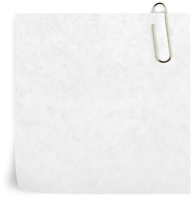 Blank Note Paper with Paper Clip