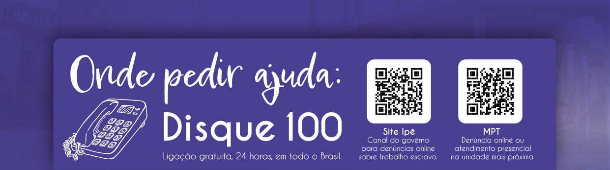 "Quadro azul com texto em branco, indicando onde pedir ajuda"