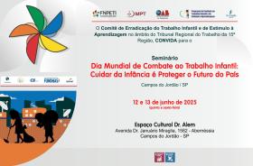 quadro cinza com detalhes do evento e logotipo dos apoiadores