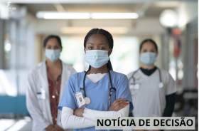 imagem de três enfermeiras utilizando máscara