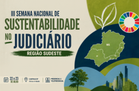 banner alusivo ao evento em tons verde, azul com o mapa da região Sudeste 