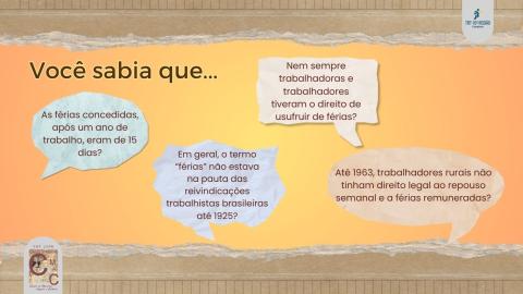 As férias nem sempre foram um direito e não eram como na atualidade.