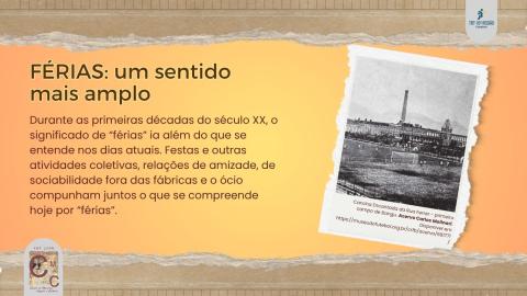 À direita, imagem do primeiro campo de futebol do Bangu, no Rio de Janeiro. A possibilidade de participar de atividades coletivas compunha parte do que, naquela época, se compreendia como férias.