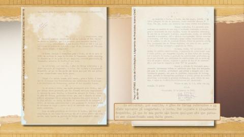 À esquerda, primeira página da petição inicial do processo n°1 de 1963 da Junta de Conciliação e Julgamento de Piracicaba. À direita, a última página com assinatura. 