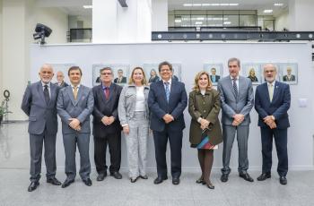 membros da gestão 2022/2024 com a Dra. Ana Paula no Espaço Cultural