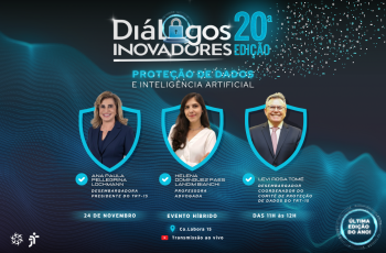 Banner explicativo do evento, com fotos dos palestrantes