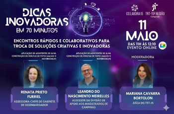 banner de fundo azul com fotos dos palestrantes e dados do evento