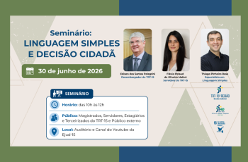 Banner explicativo do evento em tons de verde e azul, com fotos dos palestrantes
