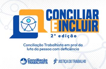 banner alusivo ao evento em tons de azul, branco e laranja com o logotipo PCD